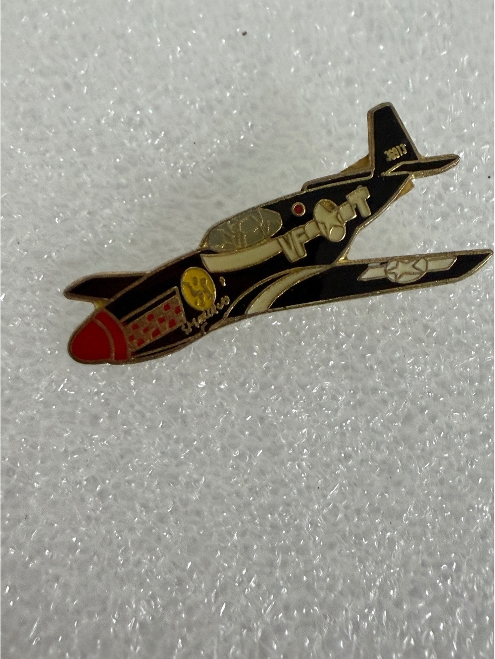 Vintage Military Airplane Enamel Pin Made in Taiwan